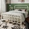 SHA CERLIN Full Size Metal Platform Bed Frame with Victorian