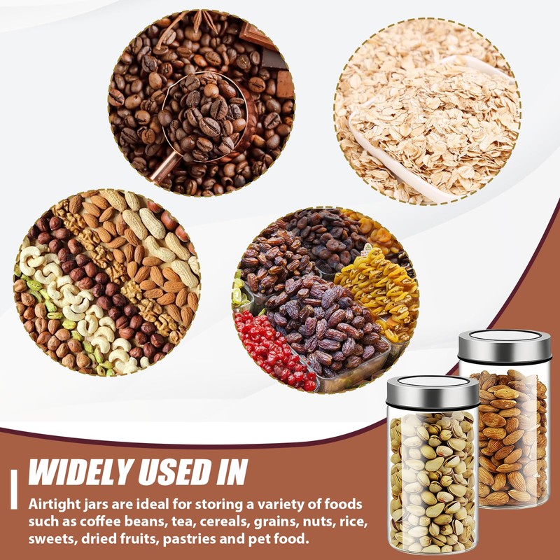 BORDEAG 2 pieces coffee canister, airtight, coffee bean container, 800