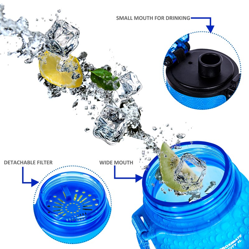 SEEPAR Water Bottle | Leak-Proof Drink Bottle with Time Markings