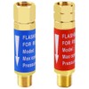 VAPHY Oxygen Acetylene Flashback Arrestors Set Regulator End 9/16-18 Threads