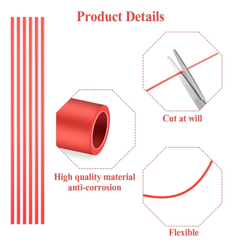 TIESOME Spray Can Straws, 100 PCS Red Extension Straws for