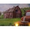 Ford Rusty Farm Truck Print Lighted LED Headlights Ford Truck