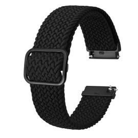 BISONSTRAP Nylon Watch Strap, Adjustable Braided Watch Straps for Men and Women, 16 mm, 18 mm, 19 mm, 20 mm, 22 mm, 24 mm to Choose From, 16 mm, Nylon, No gemstone