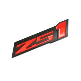 1x Z51 Performance Packace Emblem Engine Hood 3D Badge Decal Fit for Z51 (Black Red)