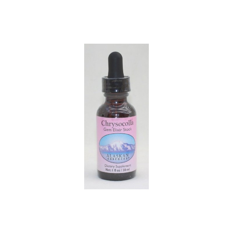 Alaskan Essences Chrysocolla Gem Elixir 1 oz Size