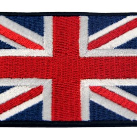 British Union Jack Embroidered Flag Emblem UK Great Britain Applique Iron On Sew On Patch
