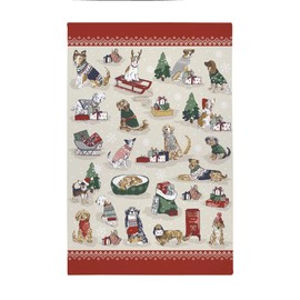 Ulster Weavers Christmas Dogs 100% Cotton Tea Towel, Merry Mutts