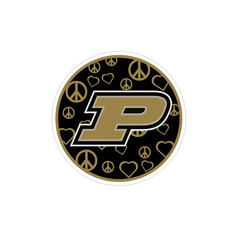 Purdue Decal (Peace Love P Decal (4''), 4 in)