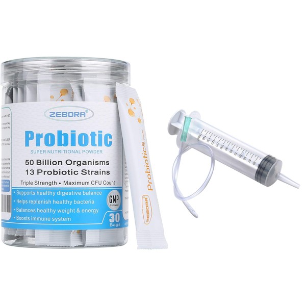 Generic Probiotic Enema Kit, 150CC Syringe with Tip, Pre-Measured Powder,