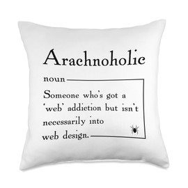 Spider Lover Arachnid Cobweb Terrarium Tarantula Throw Pillow