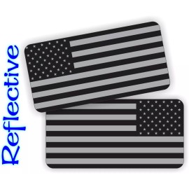 Unbranded/Generic Black Ops REFLECTIVE American Flag Hard Hat Stickers Motorcycle Helmet Decals