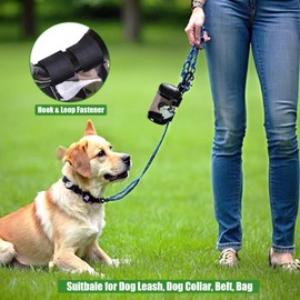 Dog Waste Bag Dispenser Poop Bag Dispenser for Leash Accessory dog Poop Bag Holders Fits Dog Leash Include Hand Free Holder, Clear, No-PUXYB
