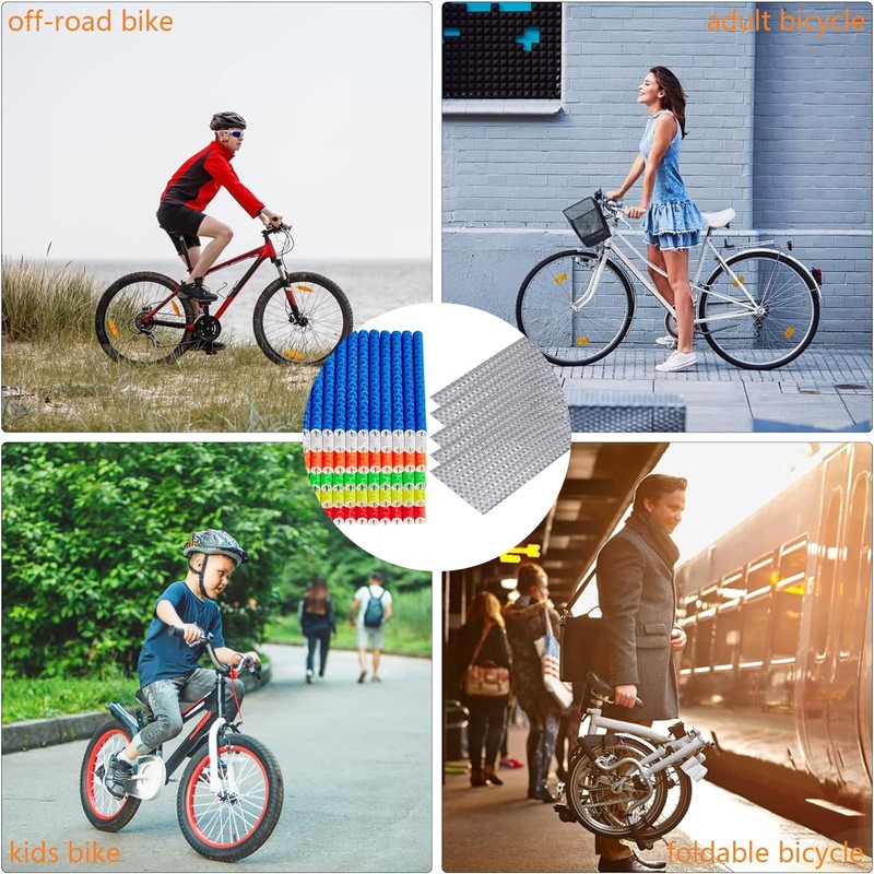 Yeria Bicycle Spoke Reflectors, Reflectors Bicycle, Reflector Stickers for Bicycle,