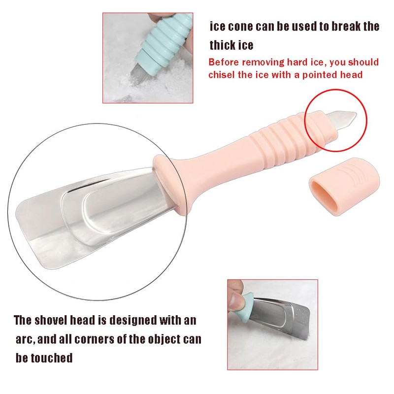 Ouliget Fridge De Icer Ice Scraper,Cleaning Freezer Frost Shovel Defrosting