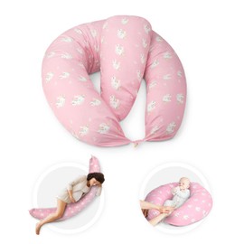 kidoola C Shape Pregnancy Pillow for Sleeping - Unicorns Pillow Case | Maternity Pillow for Sleeping, Breastfeeding, Pregnancy & Baby Support Cushion | 2-Piece C Shaped Pillow for Pregnant Women