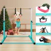 Tepemccu Gymnastics Bar, 3.1' to 5.1' Height Adjustable Horizontal Bar,
