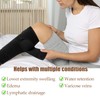 3 Pair Lymphedema Compression Leg Wrap with Calf Compression Sock