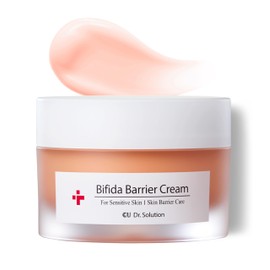 CU DR. SOLUTION Bifida Barrier Cream, Moisturizing Korean Moisturizer Skincare with Ceramide NP, Squalane, and Hyaluronic Acid for Hydration and Skin Elasticity, 50ml (1.69 Fl. Oz.)