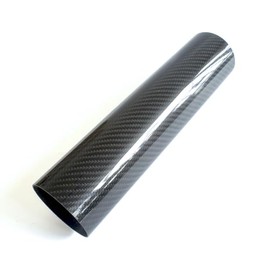Real Carbon Fiber Hose Straight Carbon Fiber Pipe OD 3",Length 11.8",1.3mm Wall Thickness
