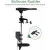 Bullnose Rudder For Trolling Motors 10.5 Inch Black Fits 1.125