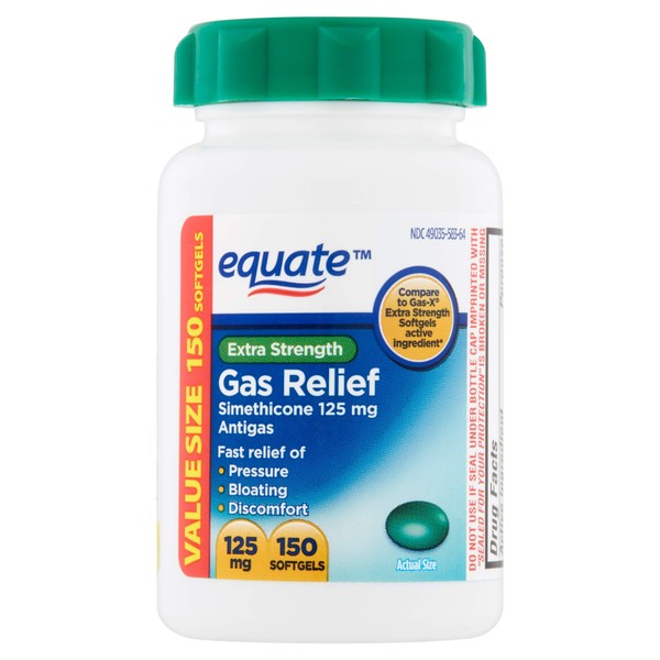 Equate Gas Relief 125mg - 150 Softgels Value Size