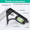IKOPFLN Combination Square 300 mm Try Square with Spirit Level