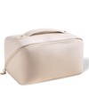 AmiCera Large Capacity Makeup Bag, Travel Essentials Waterproof PU Leather