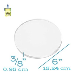 Gel Press Monoprinting Print Plate - 6” Circle (15.24 cm) Gel Plate - Printmaking Supplies - Reusable Gel Printing Plate for Press Art for Card Making, Scrapbooking, Journaling, Arts & Crafts