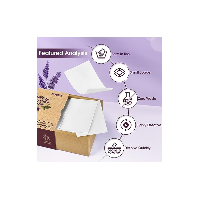 Poesie Lavender Scent Laundry Detergent Sheets & Coffee Machine Tablets