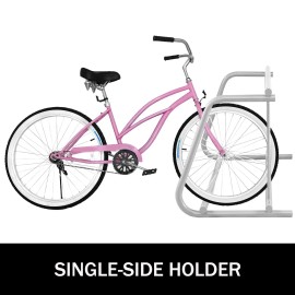 All Steel Grid Bike Rack with 9 Holders 111\" Length Floor Stand Single Side Storage for Garages Streets Yards-for BikesBicycle Capacity: 9 Vehicles