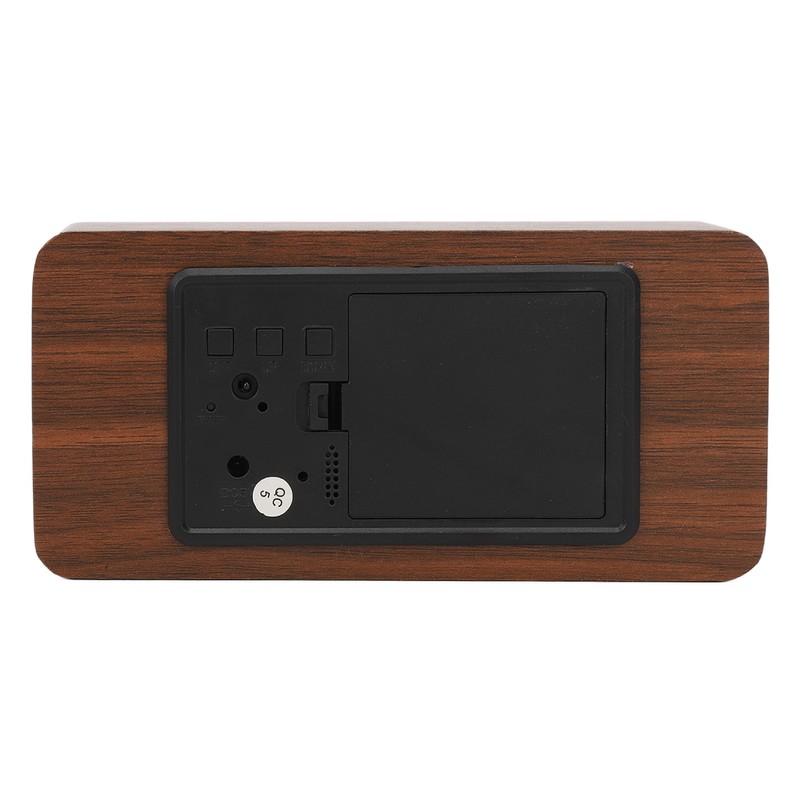 LED Wood Digital Alarm Clock 3 Level Brightness Electronic Clock