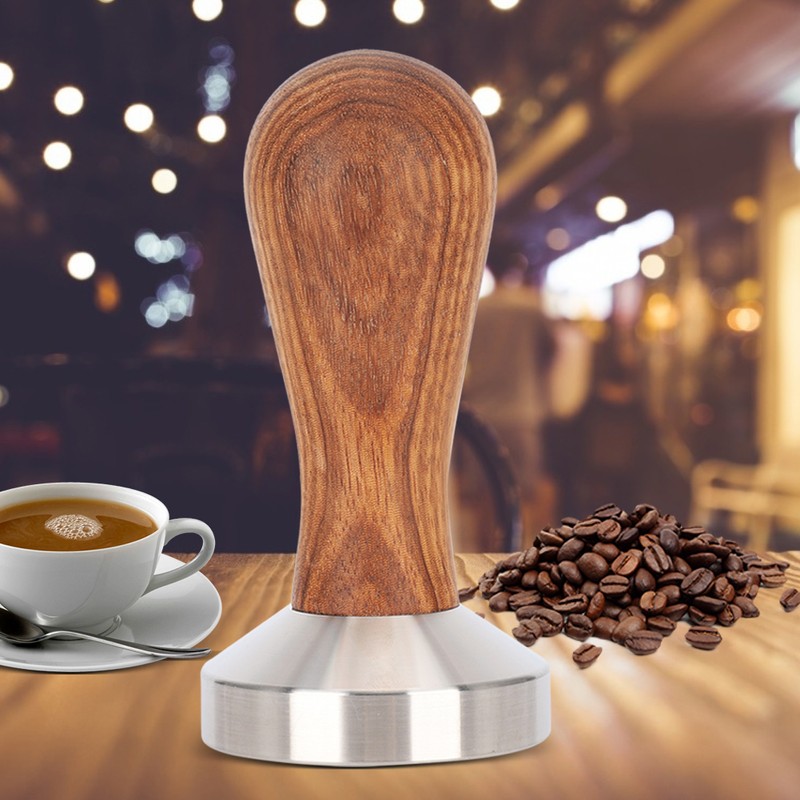 51mm Stainless Steel Wood Handle Coffee Tamper Coffee Powder Pressing