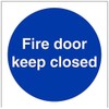 V Safety Fire Door Keep Closed Sign - 100mm x