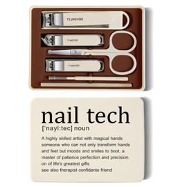 Best Nail Tech Gifts for Women Nail Clipper Set, 6 Pcs Toenail Clippers, Stainless Steel Fingernail Clipper Sharpest Thick Toenail & Ingrown Nail Clipper Set (Nail tech)
