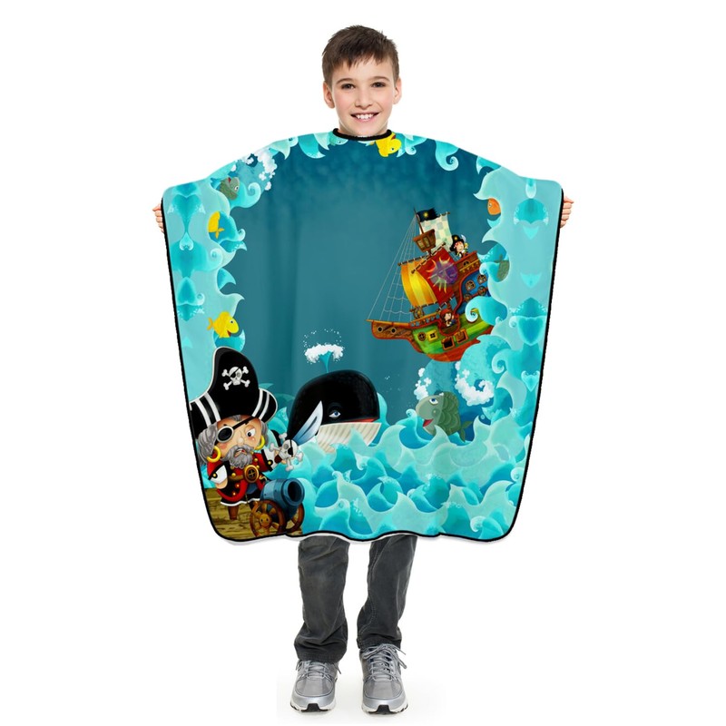 Barber Flow Sea Pirate Hair Cutting Kids Cape | Adjustable