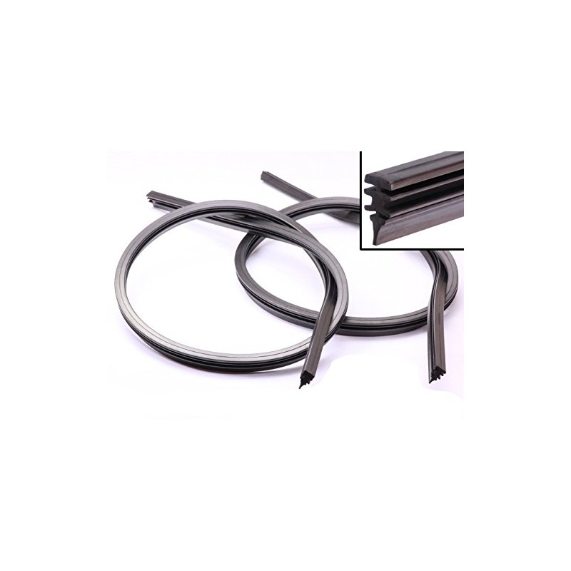 2 x 800 mm replacement rubber for windscreen wipers, 80