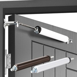 Door Closer for Wooden Doors, Hydraulic Installation, Automatic Door Closing, Semi-Automatic Door Replacement, Door Check Door Closer Gray