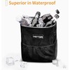 HOTOR Car Trash Can with Lid and Storage Pockets -