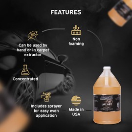 LANE'S Carpet Cleaner Spray-Auto Carpet Cleaner, Non-Foaming Concentrated Spot Cleaner for Upholstery and Carpet, Deep Clean and Powerful Extractor Fluid (1 Gallon)