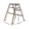 Undercat 3 Step Ladder, Acrylic Folding Step Stool with Wide