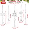 Pack of 20 Christmas Decoration Crystal Christmas Tree Decoration Pendants,