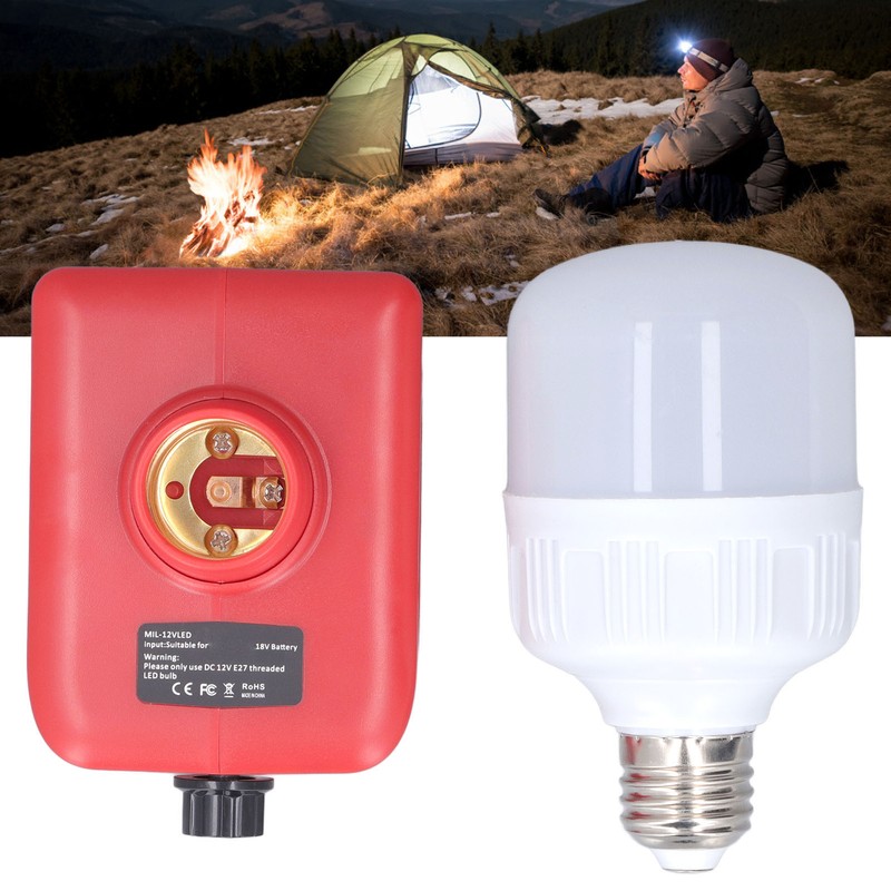 Portable Bulb Lamp Adjustable Brightness LED Lithium Battery Powered Light