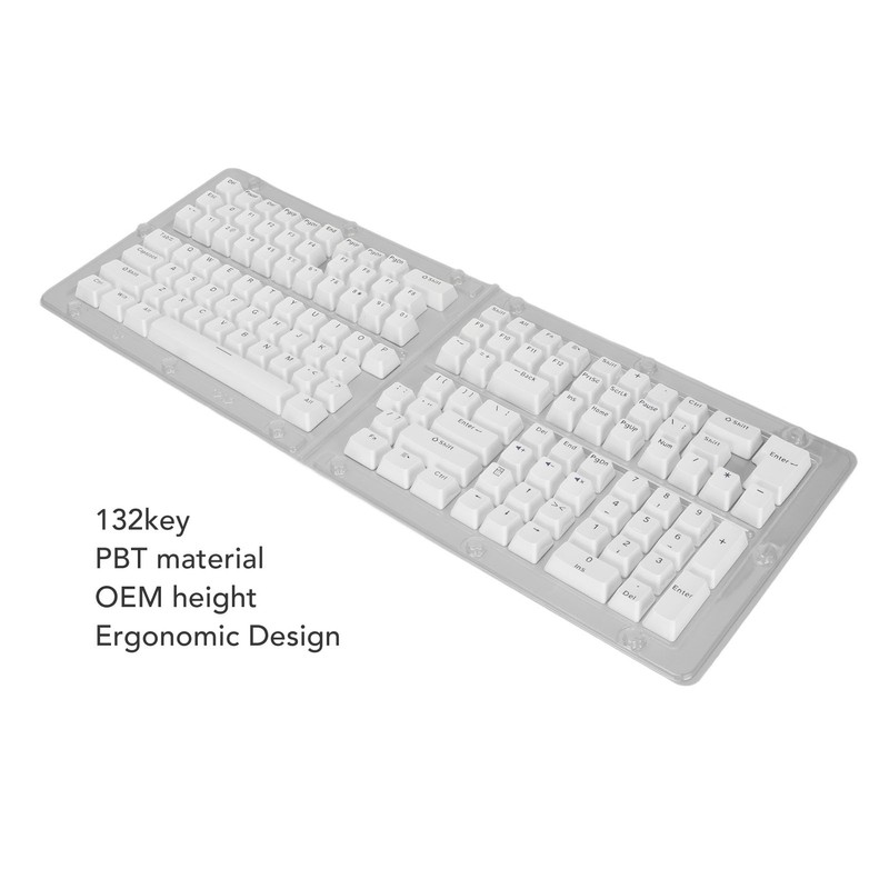 132 Key PBT Keyboard Keycaps OEM Height Secondary Injection Molding