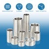 PATIKIL 304 Stainless Steel Spacer, 10 Pcs Round Metal Spacer