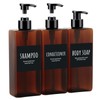 Segbeauty Soap Dispenser, Pack of 3 500 ml Shampoo Bottles
