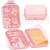 AMOOS Compact 3-Layer Travel Pill Organizer, Cute Pill Box Case