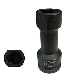 17mm Channel Unistrut Socket 1/2" Drive Impact Socket Thin Walled to fit 41mm Unistrut