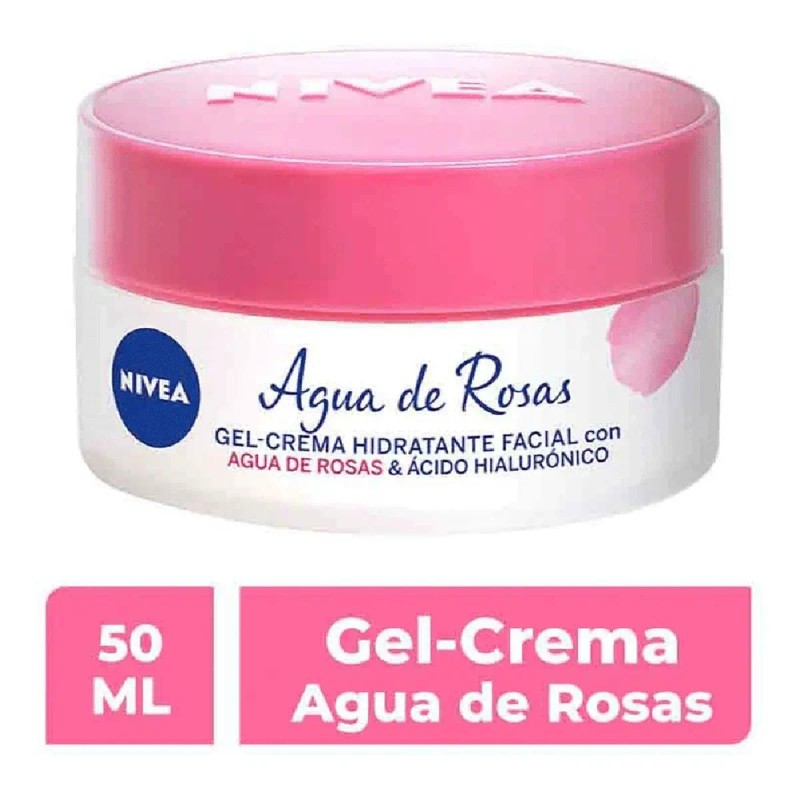 Nivea Gel Crema Facial Agua Rosas Ácido Hialurónico Todo Tipo