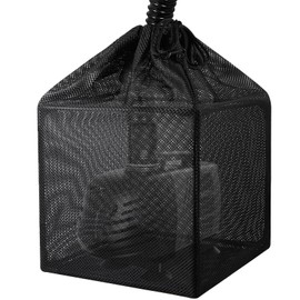 Hecaty Pump Barrier Bag, Pond Filter Bag, Anti-Clogging Cube Filter Box, Black Media Bag Pump Mesh Bag for Outdoor Water Fish Ponds(5 inch)