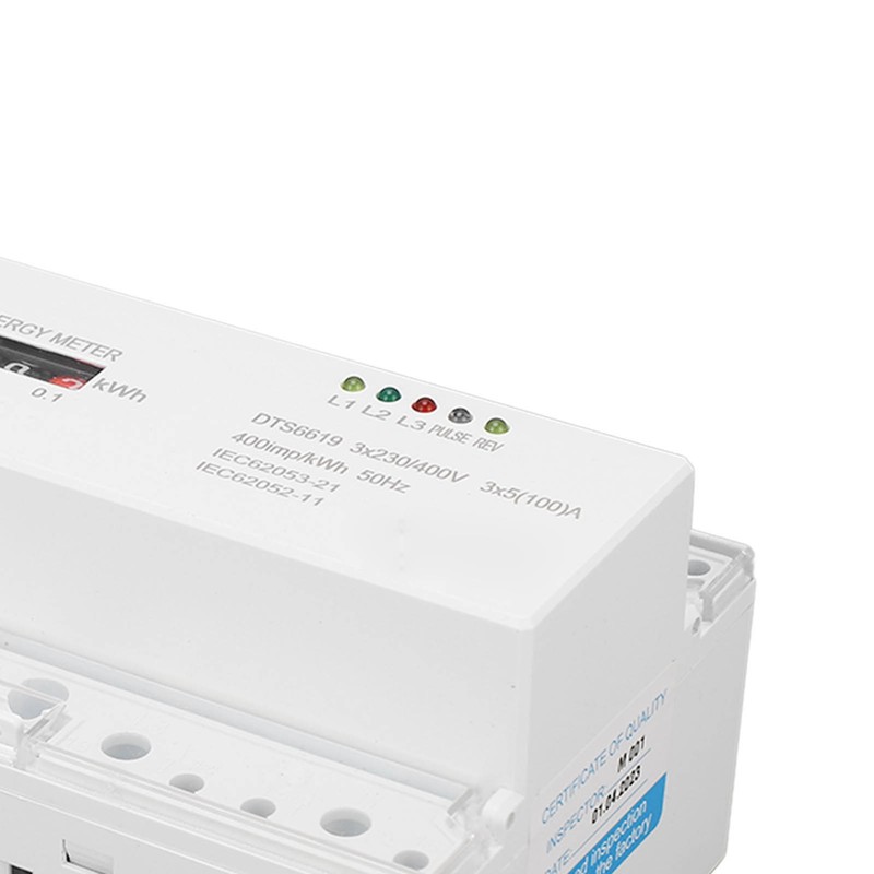 Electric Meter Din Rail 3 Phase 4 Wire KWh Energy